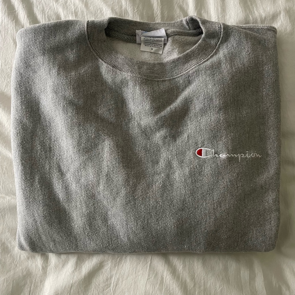 Champion Gray Men's Crewneck Sweater